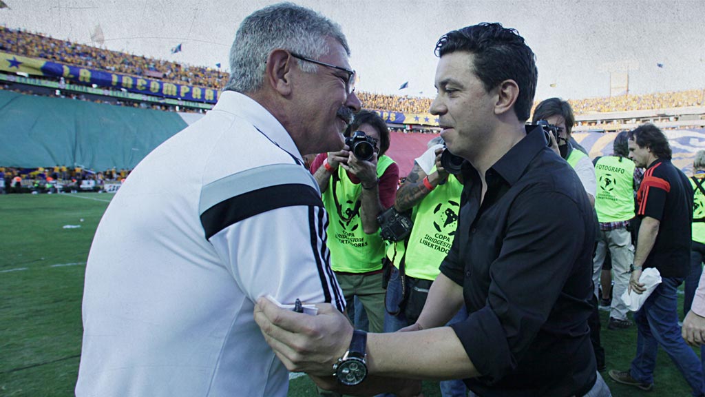 Tuca Ferretti y Marcelo Gallardo en el Tigres vs River Plate de la Copa Libertadores 2015