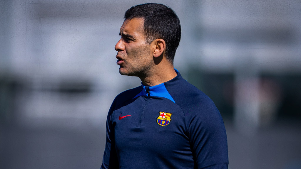 Rafael Márquez durante un entrenamiento con el FC Barcelona B