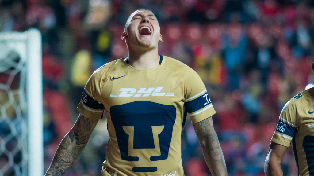 Nicolás Castillo durante su paso por los Pumas de la UNAM