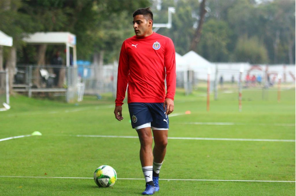 Alexis Vega durante el 2018 en su llegada a las Chivas