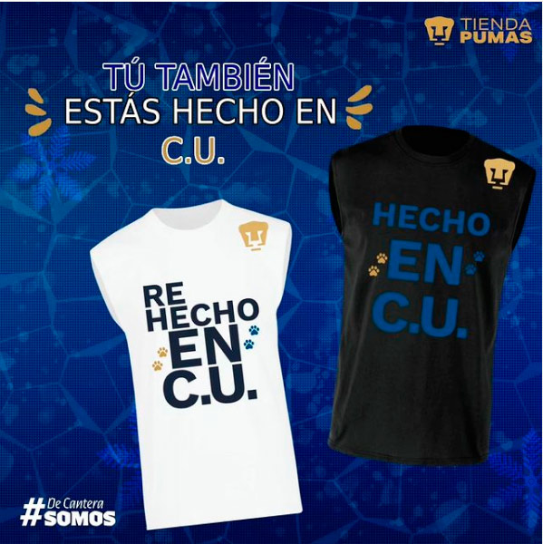 Re Hecho en CU; Pumas ya vende la camiseta de Chino Huerta 0