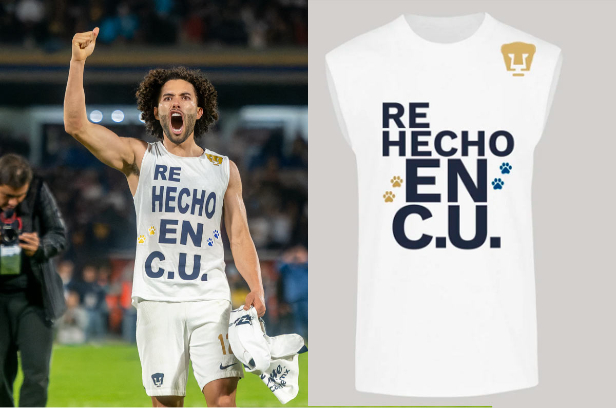 Re Hecho en CU; Pumas ya vende la camiseta de Chino Huerta
