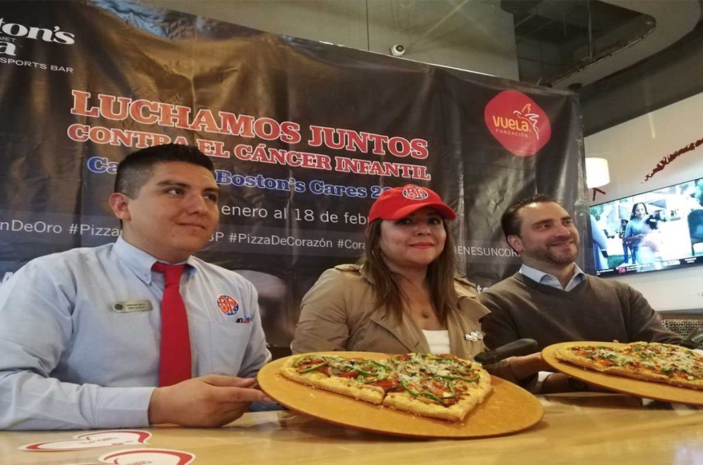 Boston's Pizza se une a Fundación Vuela para ayudar a niños con cáncer