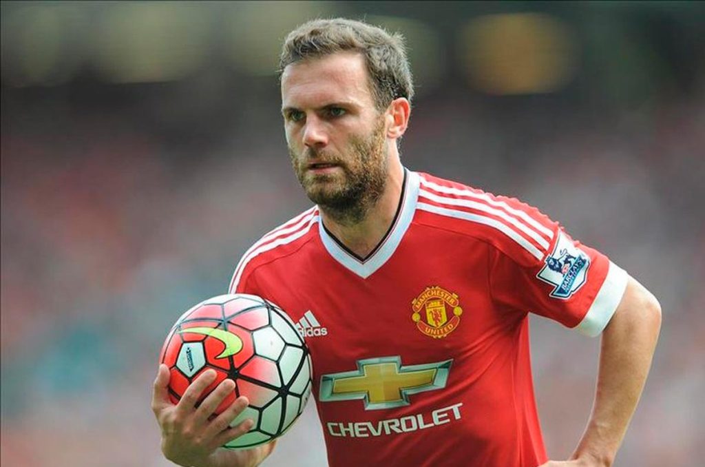 Juan Mata durante su paso con el Manchester United en Inglaterra