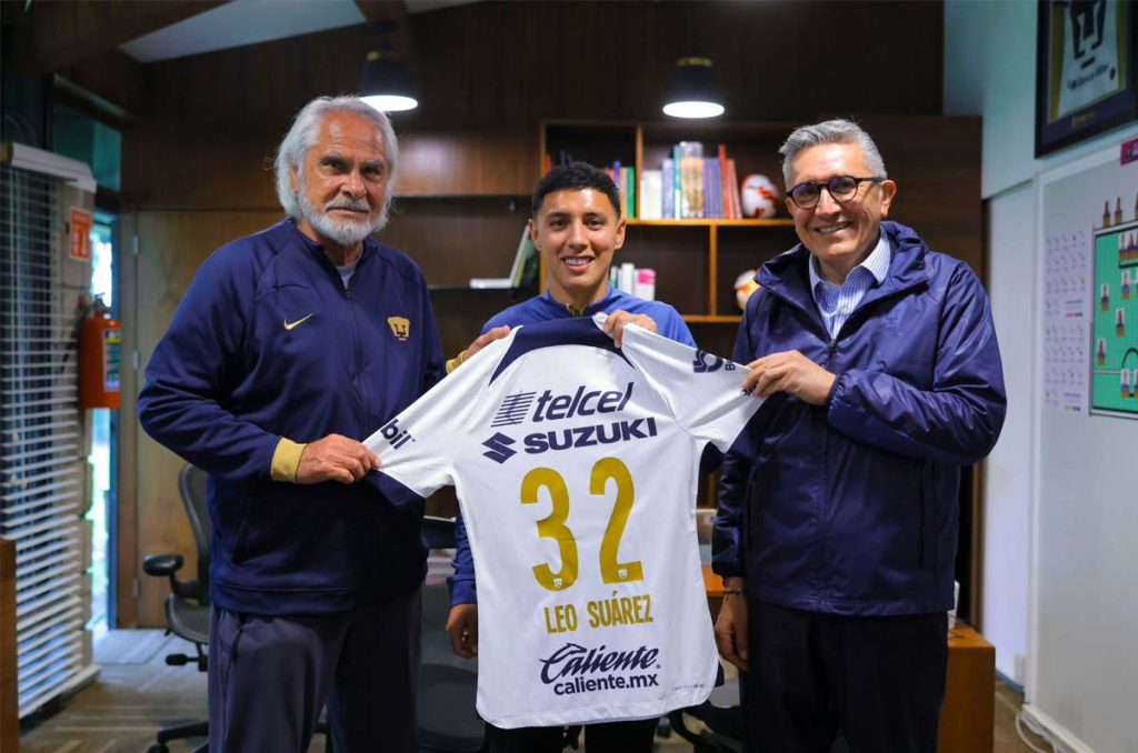 Leonardo Suárez firmó como nuevo futbolista de los Pumas de la UNAM para el torneo Clausura 2024