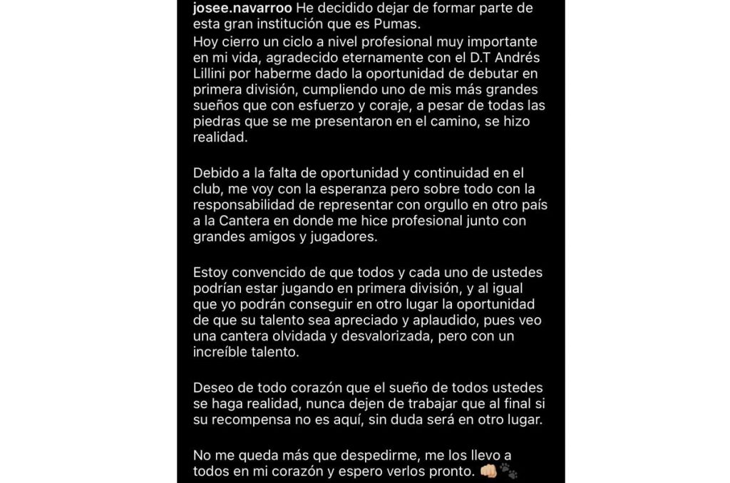 La publicación de Pepe Navarro en instagram, misma que posteriormente borraría