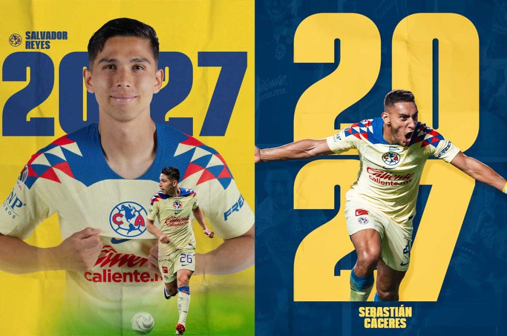 Salvador Reyes y Sebastián Cáceres renovaron sus contratos con el América