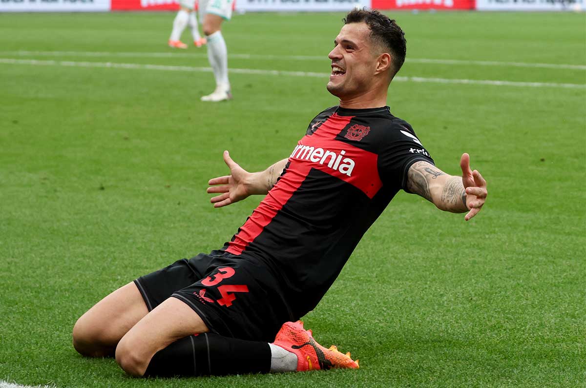 Granit Xhaka en festejo de gol