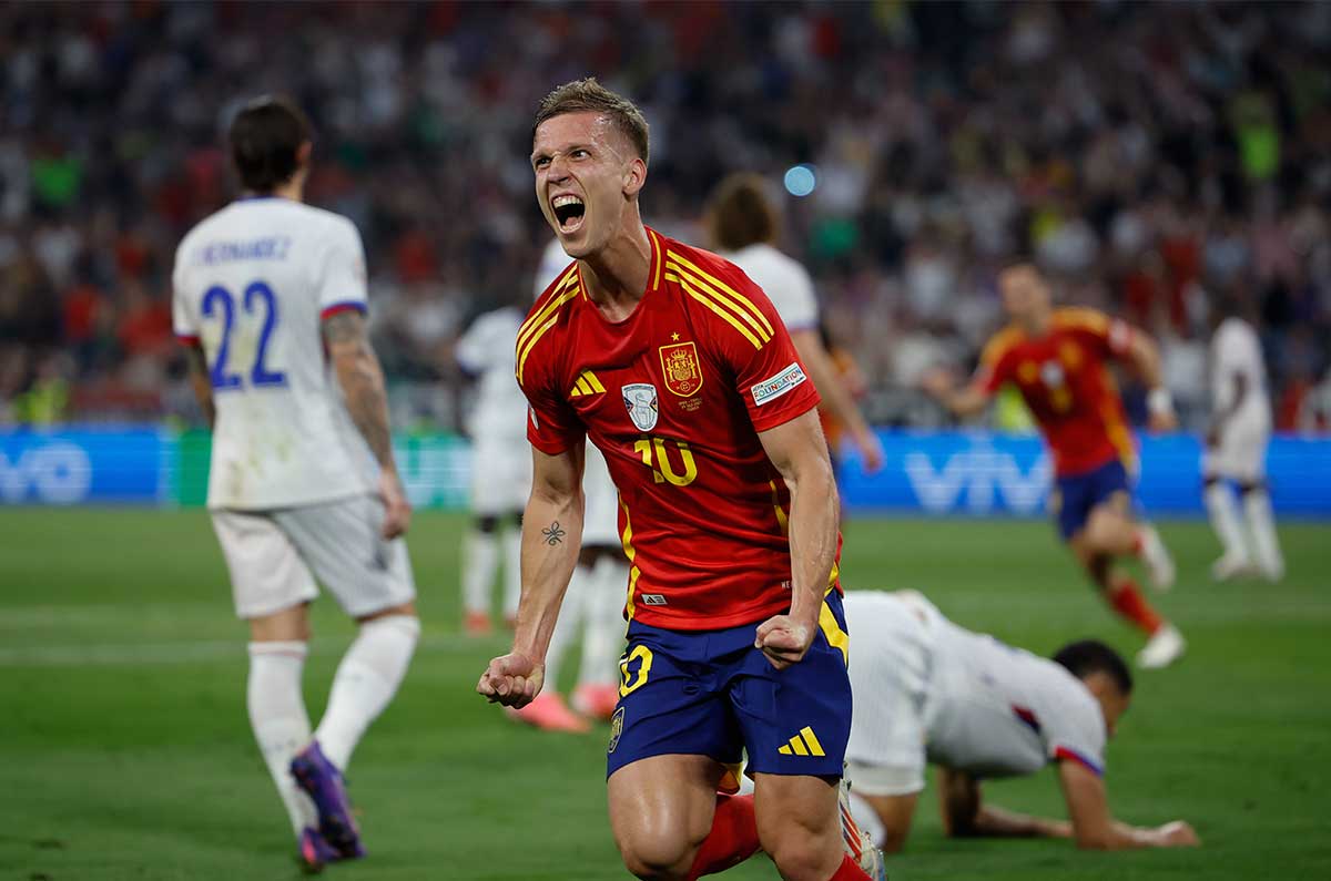Dani Olmo en festejo