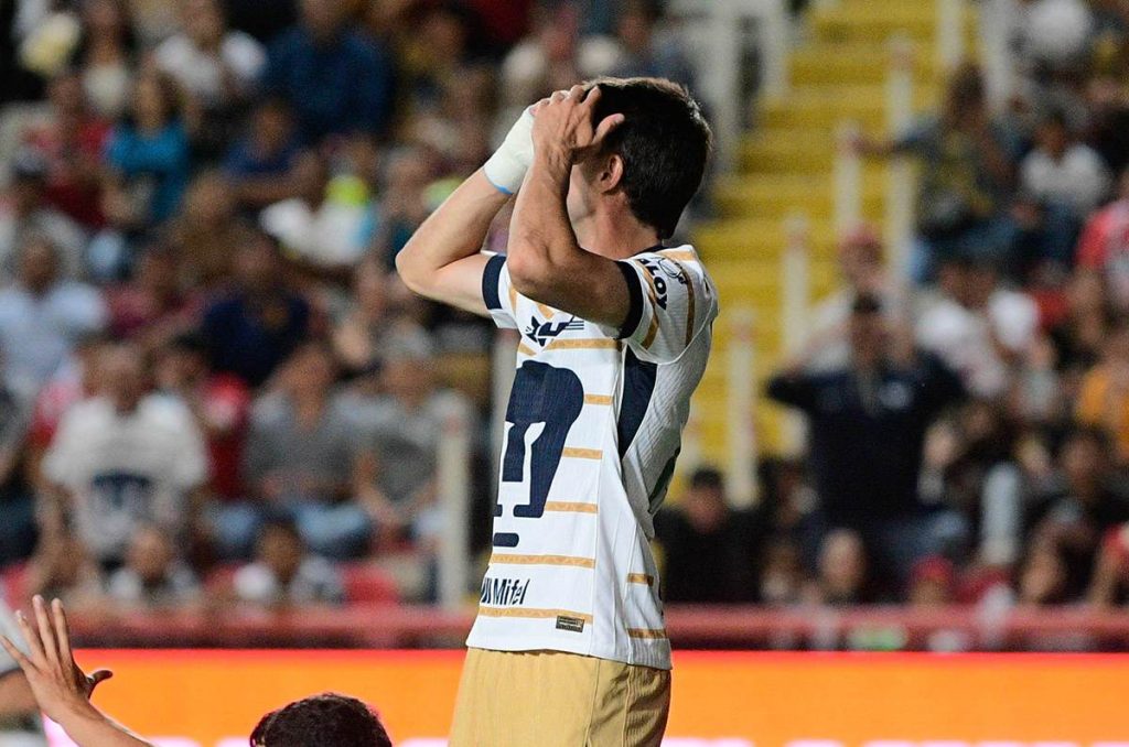 Pumas sufre ante Necaxa su cuarto descalabro consecutivo