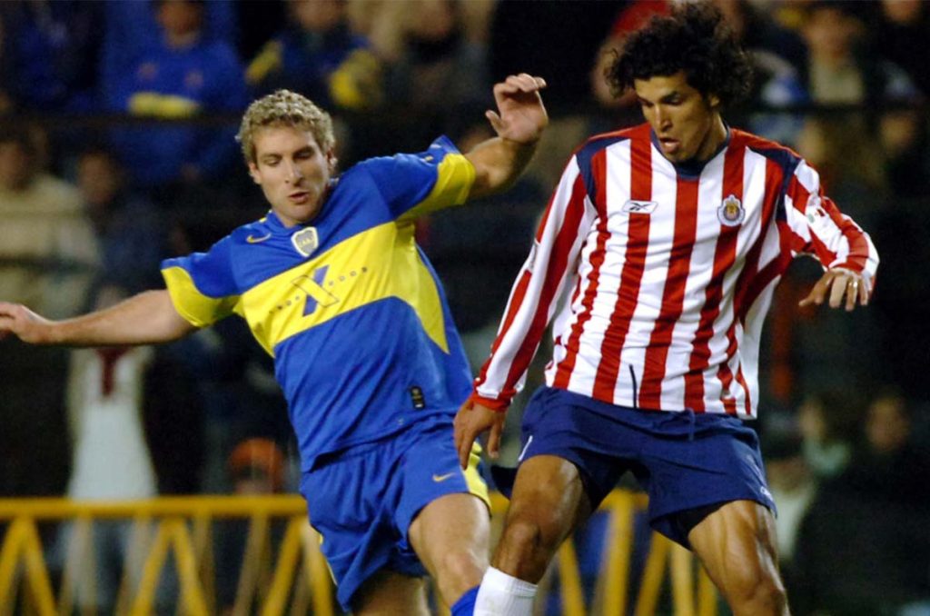 Boca Juniors vs Chivas durante un duelo por la Copa Libertadores que de disputó en La Bombonera