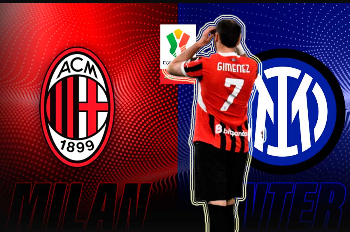 ¡Bebote a la banca! AC Milan vs Inter: Cómo y dónde ver EN VIVO ONLINE a Santiago Giménez en Semifinal de Copa Italia