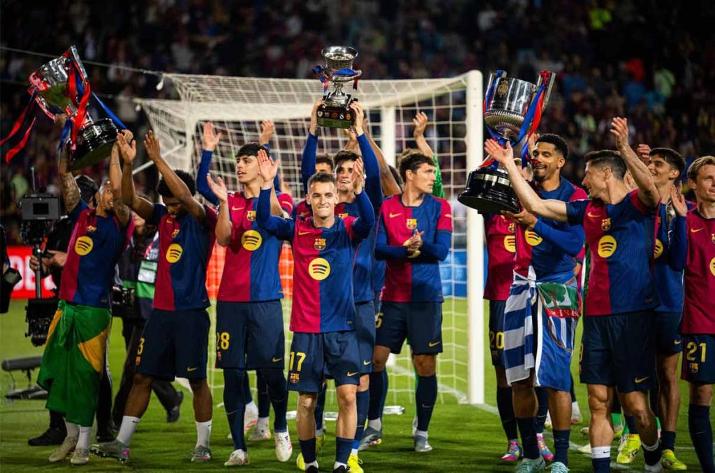 FC Barcelona festejó el Triplete que consiguió en la temporada