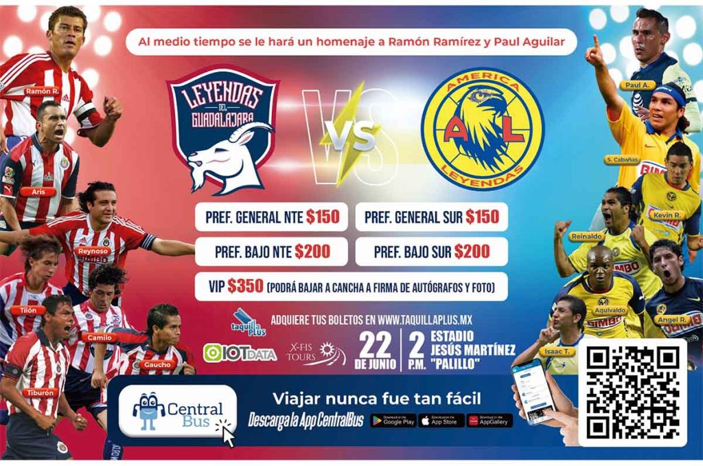 Los precios para el Partido de Leyendas oscilan entre los 150 y 350 pesos