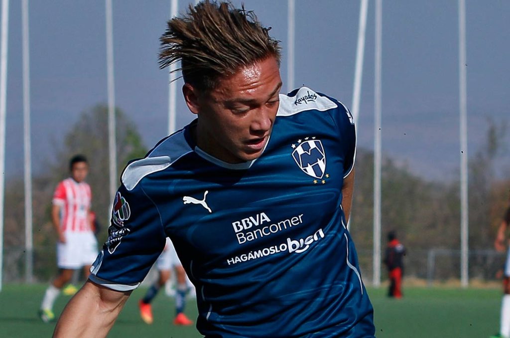 Aldo Tamez De Nigris en un partido con la Sub-20 de Rayados de Monterrey