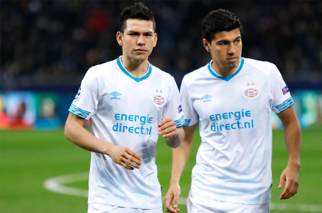 Chucky Lozano y Erick Gutiérrez en su etapa con el PSV Eindhoven