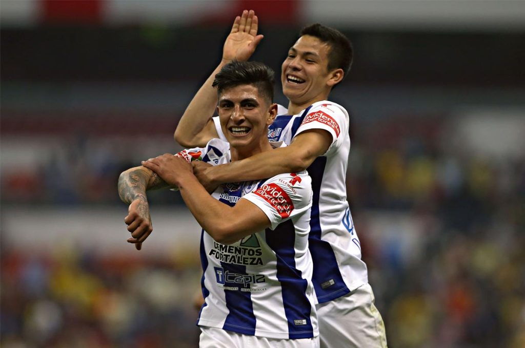 Pocho Guzmán y Chucky Lozano en su etapa juntos con Pachuca