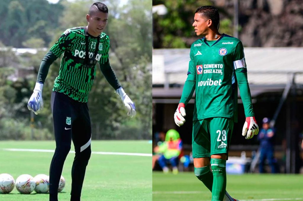 Kevin Mier, pasado y presente; jugó para Atlético Nacional y hoy está con Cruz Azul