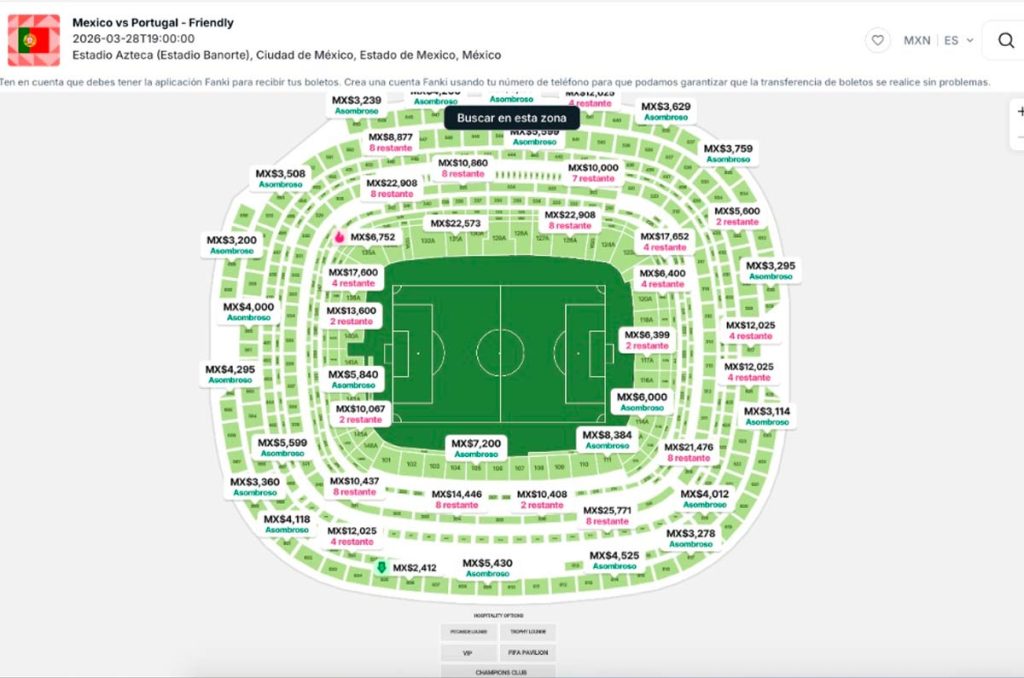 Así está la venta de boletos en la reventa para el México vs Portugal