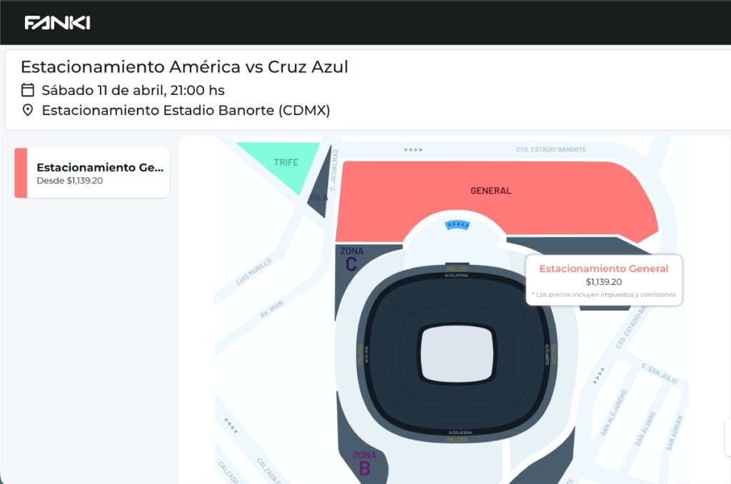 ¡Atención Americanistas! El precio del estacionamiento en el Azteca 1