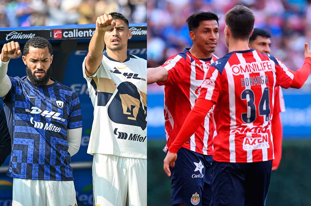 Pumas y Chivas, con los tridentes más productivos